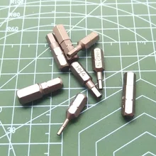 Новые 8 Тип 1/" S2 Аллен безопасности Бит 6,3 мм шестигранный наконечники отвертки с отверстием L25mm H2 H2.5 H3 H4 H5 H6 H7 H8 Магнитная отвертка бит