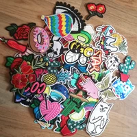 10/20pcs Random Cartoon Embroidered Patch Set - Cute Iron-On & Sew-On Applique for Clothes