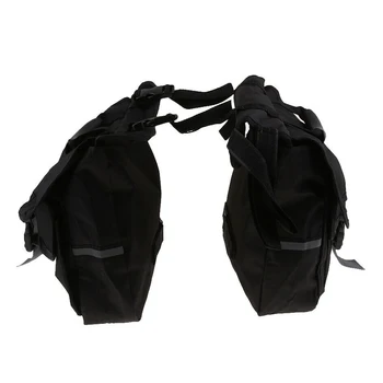 

Strap Saddle Bag Nylon 1pc Bicycle Black Rear Rack Double Panniers Adjustable
