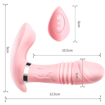 Wearable Vibrator For Women Powerful Telescopic Heating Vibrator Dildo Female G Spot Stimulator Wireless Remote Control Sex Toys 2
