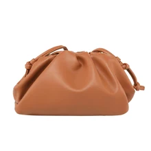 Мешочек Сумочка, дневной клатч вечерние Конверт Сумка кошелек Для женщин большие Ruched Подушка кожаная сумка летняя сумка; белый, черный и зеленый цвета; Новинка