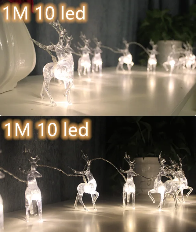 Прозрачный СВЕТОДИОДНЫЙ светильник Sika deer renifer без аккумулятора USB 10 светодиодов