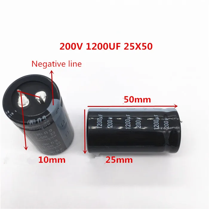Новый электролитический конденсатор 200V1200UF 25X50 GX высокая частота низкое