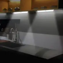 Беспроводной датчик движения светильник светодиодный светильник батарея мощность настенный светодиодный светильник жесткая полоса для шкафа шкаф для лестниц коридора