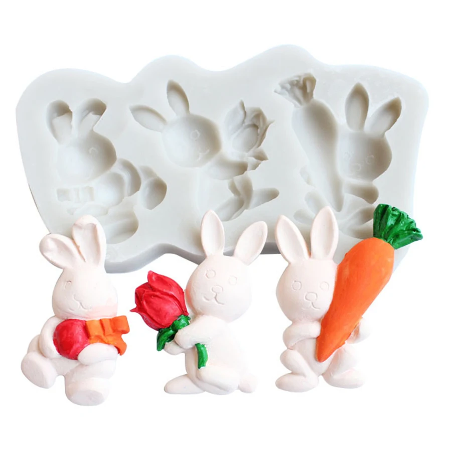 Moule 3d En Silicone Pour Gateau De Paques Lapin De Paques Fondant Outil De Decoration Mousse Chocolat Gomme Ceramique Douce Outils De Cuisson Aliexpress Maison Animalerie