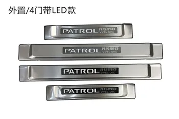 

Car Styling For 2012- 2018 Nissan Patrol Y62 NEW Original Quality LED Light Door Sill Scuff Plate Car Covers Accessories