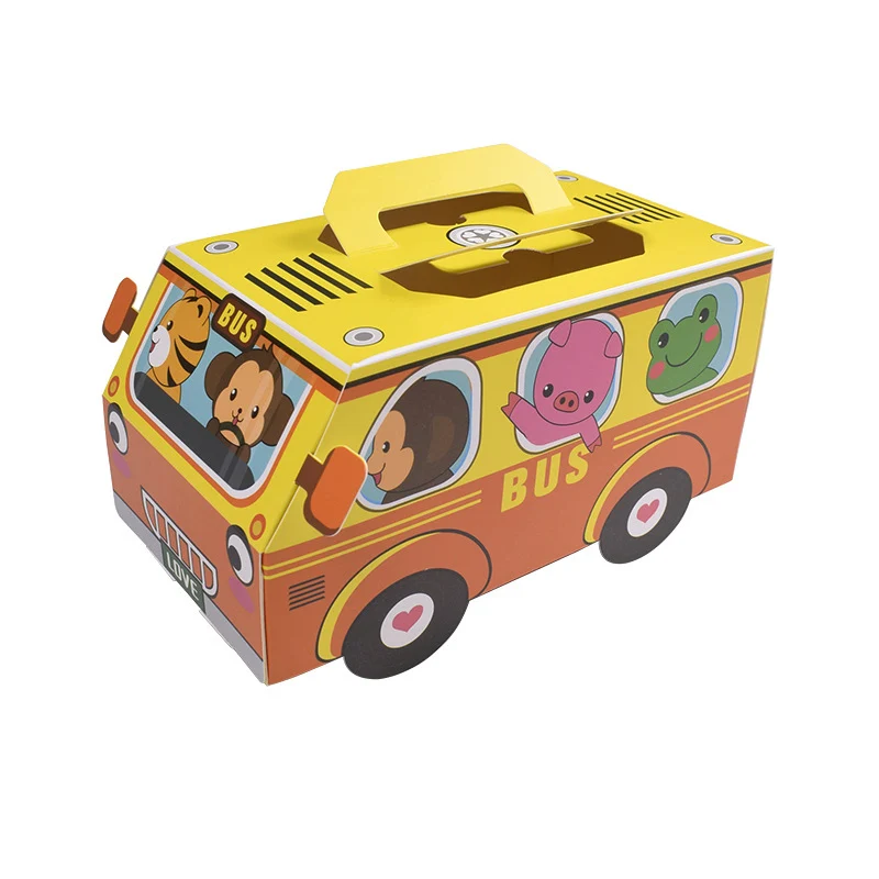 2 шт мультфильм автомобиль Подарочная коробка Boite Dragees bonbonniere упаковочные коробки для свадебных подарков торт из конфет вечерние подарки Цветочные коробки Сладости