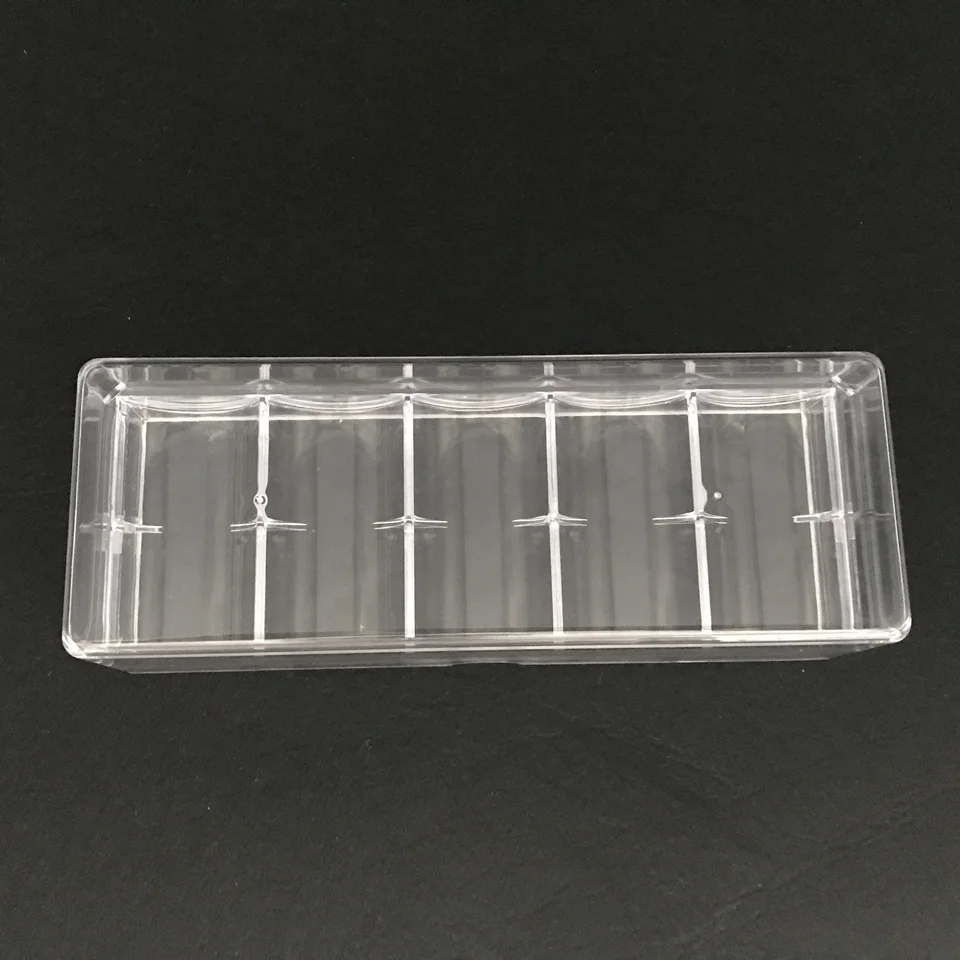 Easytoday 1Pcs Transparent Acrylic Texas Poker Chips 100Pcs Box Portable Game Chip Box Baccarat Box Tray Poker Chip Accessories (4)