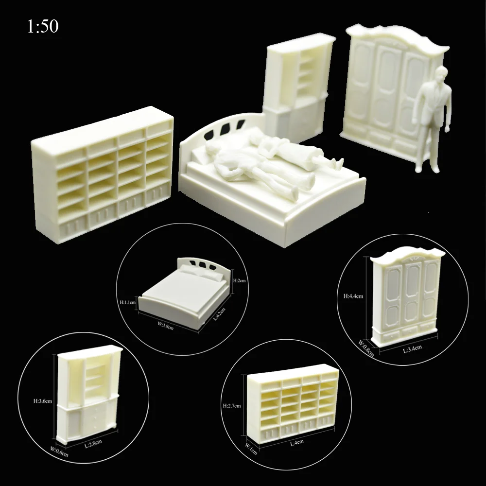 26pcs/lot 1:50 Scale Modeling Simulation ABS Indoor Toys DIY Architecture Building Materials for Diorama 4