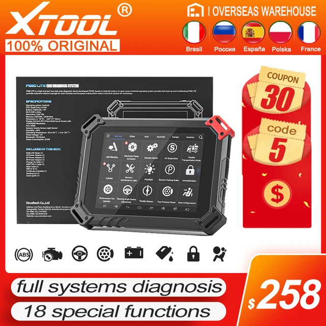 XTOOL-herramienta de diagnóstico OBD2 PS80 Lite, Sistema completo IMMO DPF  TPMS, reinicio, lector de código de escaneo automático, actualización  gratuita en línea, nuevo - AliExpress