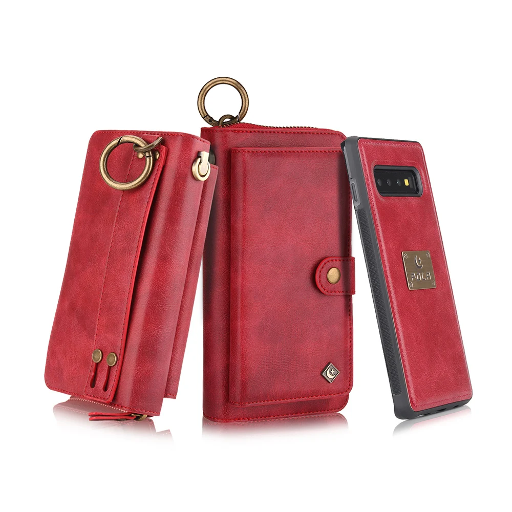 

Haissky Multifunction Flip Leather Wallet Case For Samsung Note 10 10+ 9 8 S10 Plus S10e S9 S8 S7edge Women Purse Handbag Cover