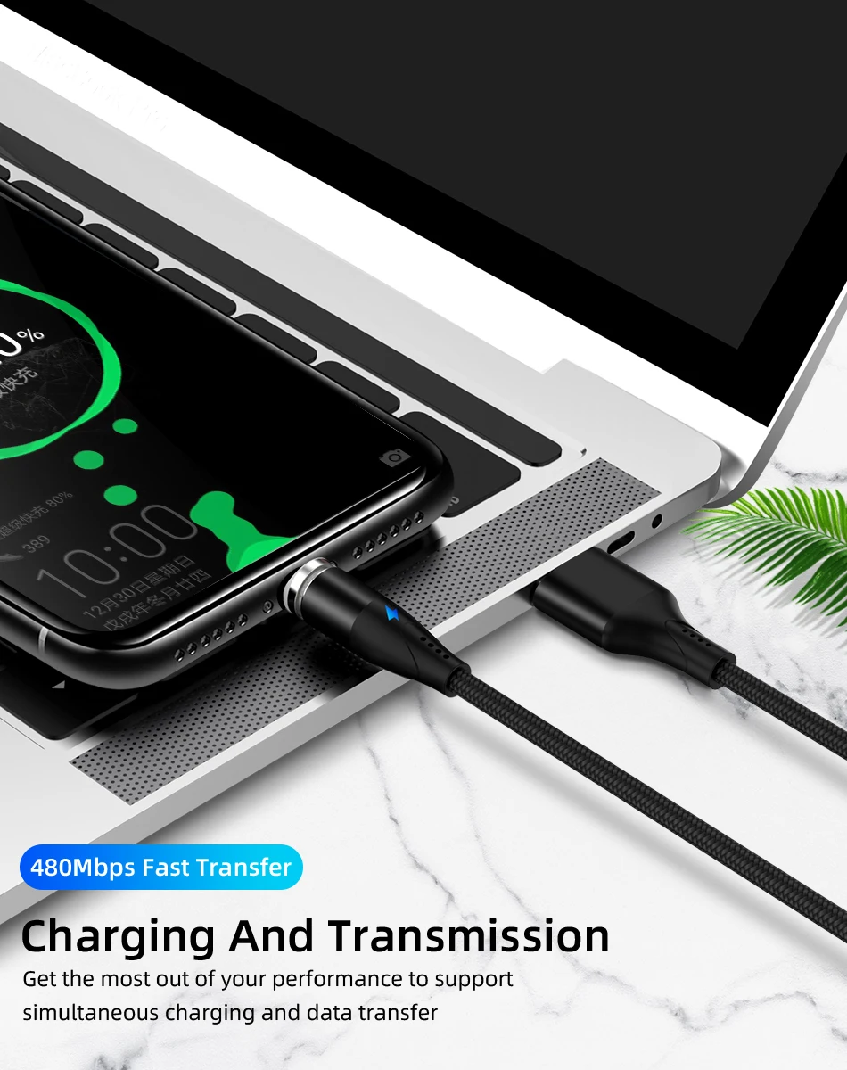 5A Magnetic Charging Cable Micro USB Charger Type C for Samsung Huawei Supercharge Magnet Phone Cord Flash Charge USB Cable
