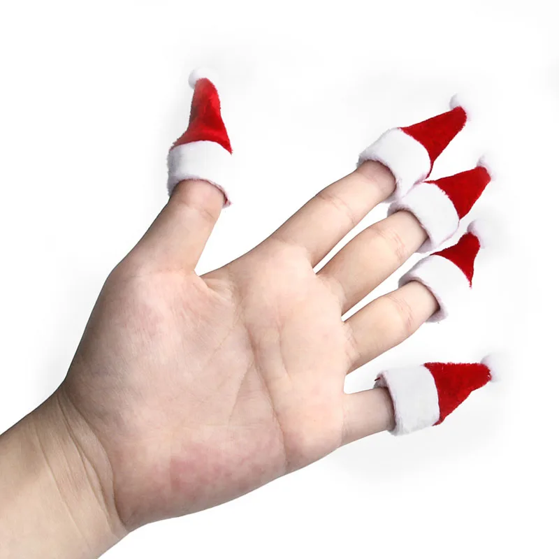 10pcs Mini Santa Claus Hat Christmas Xmas Holiday Party Bottle Decor DXAF
