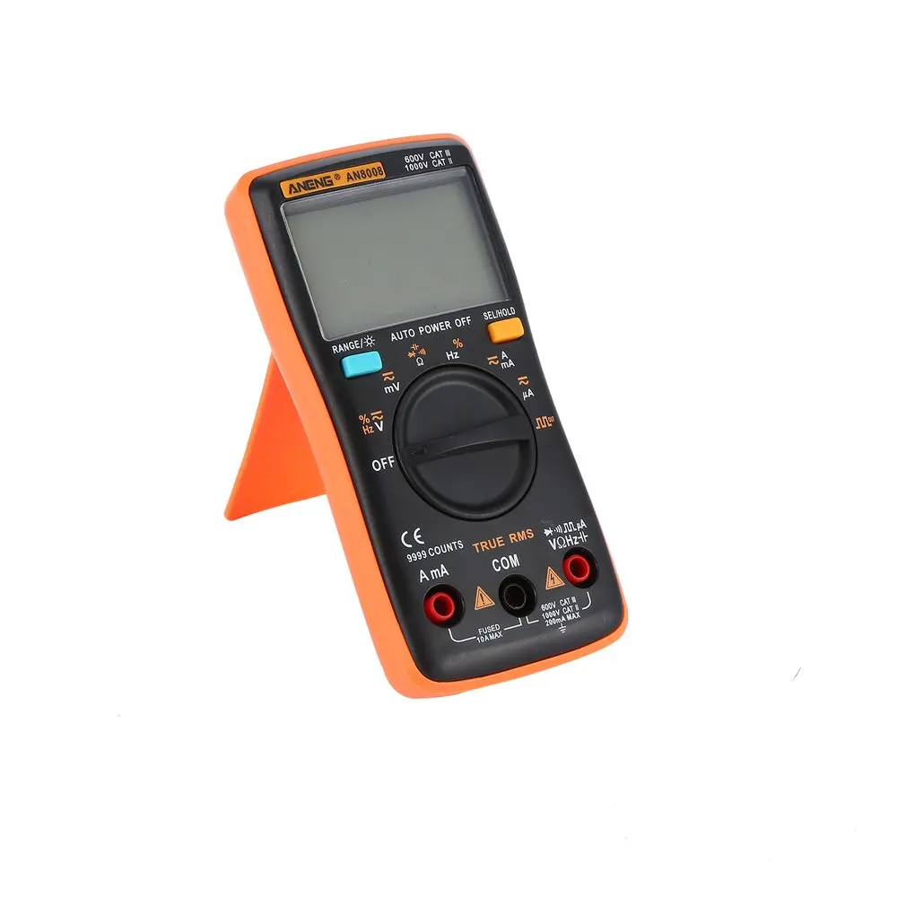 ANENG AN8008 Цифровой мультиметр 9999 отсчетов с подсветкой AC/DC Вольт Ампер Ом Емкость Частота Диод тестер мультиметр