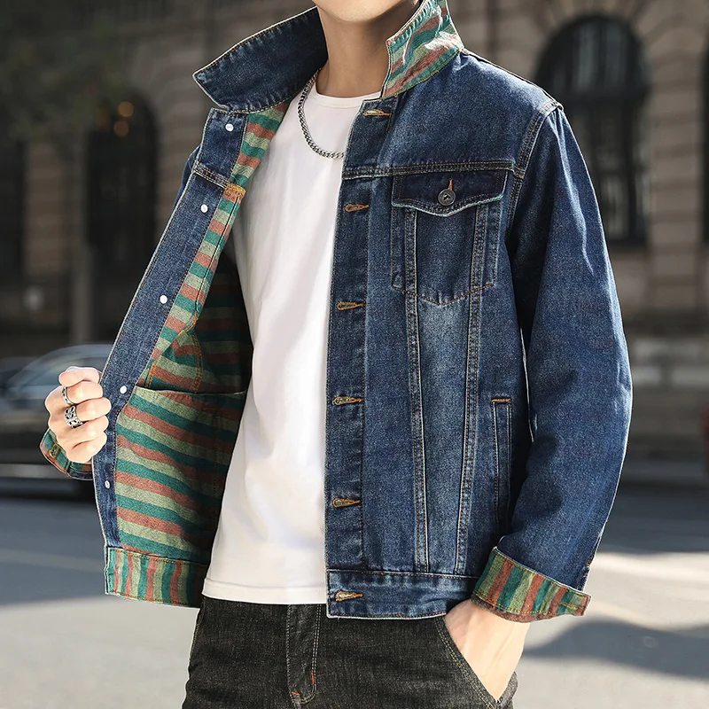 Brand Men's Denim Jacket Spring And Autumn 2022 New Casual Tops Men Fashion High-quality Plus Size 4XL 5XL | Мужская одежда