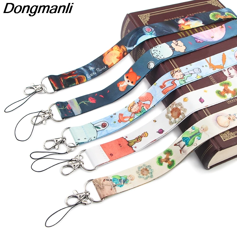 

DZ869 Prince And Fox Key lanyard Car KeyChain ID Card Pass Gym Mobile Phone Badge Kids Key Ring Holder Jewelry