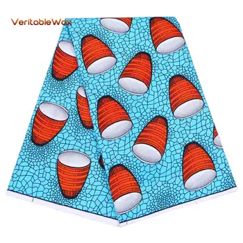

100% Polyester Wax Prints Fabric Ankara African Wax Print Fabric Wax High Quality 6 Yards African Fabric For Party Dress FP6160