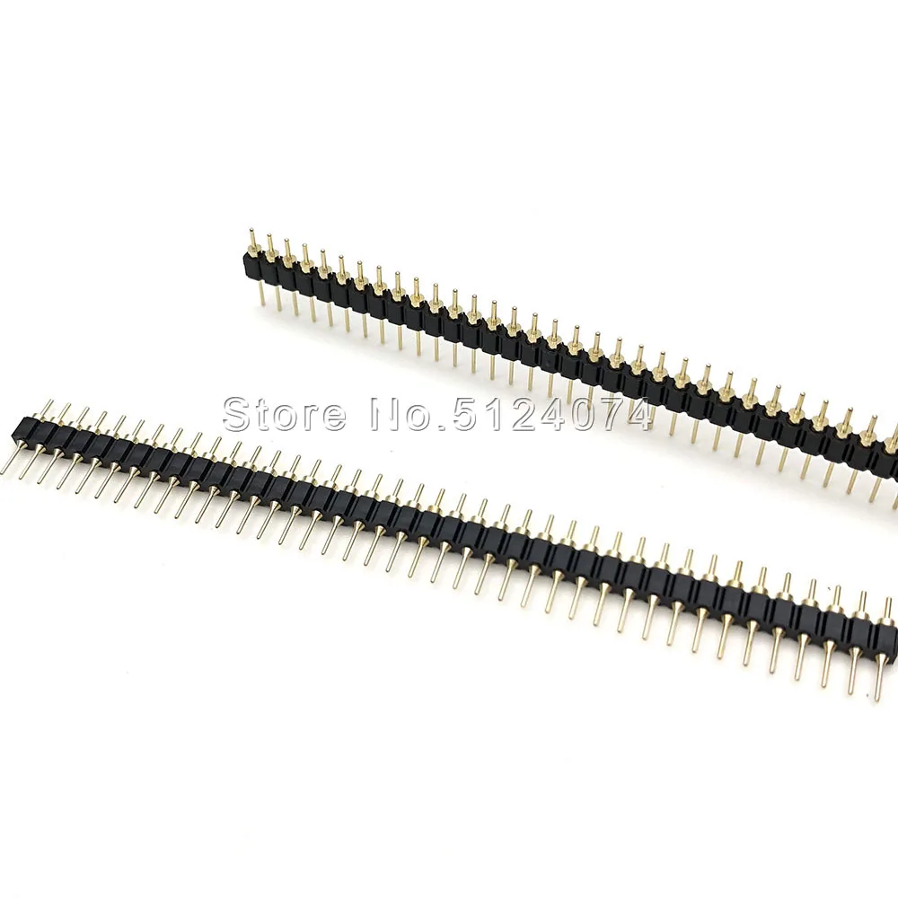 5pcs/lot 2.54 single row pin header 1*40pin spacing 2.54mm Circular hole Round 1*40p gold-plated connector | Обустройство дома