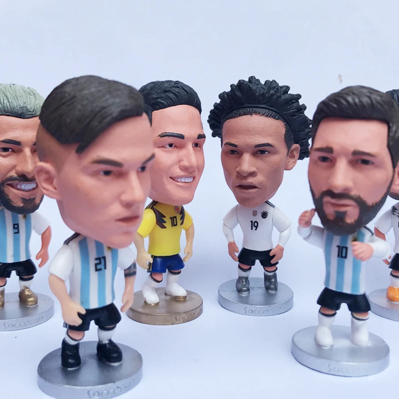 Cute Soccer Star Football Figure PVC Cake Decoration Doll 2020 Football Player Toys Fans Souvenir Birthday Gift  Micro Landscape
