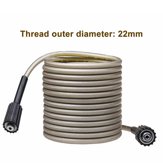 50ft 5000psi High Pressure Washer Hose M22 Connector Replacement