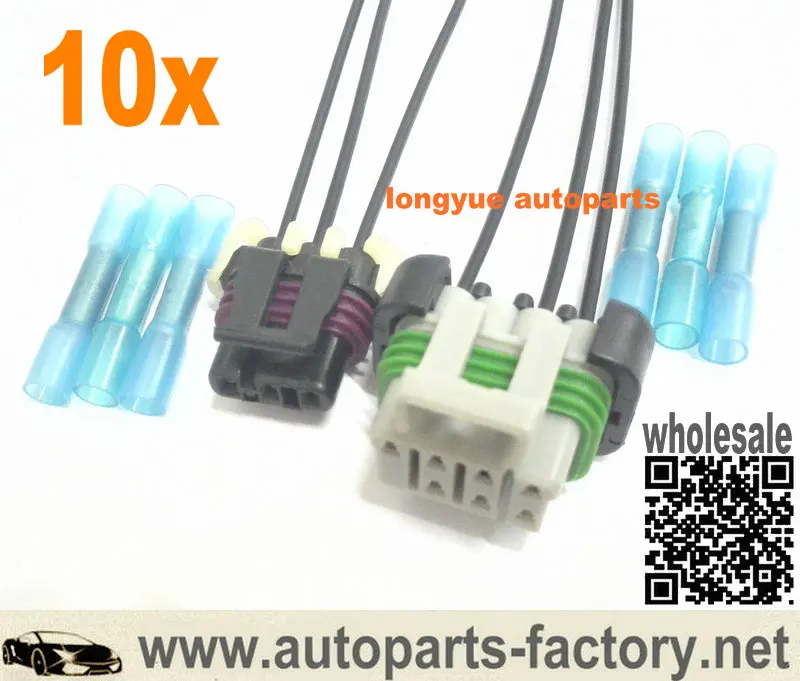 Longyue 10 шт. OEM комплект для ремонта фар с термоусадочными стыковыми разъемами для Freightliner Коламбия 16 AWG