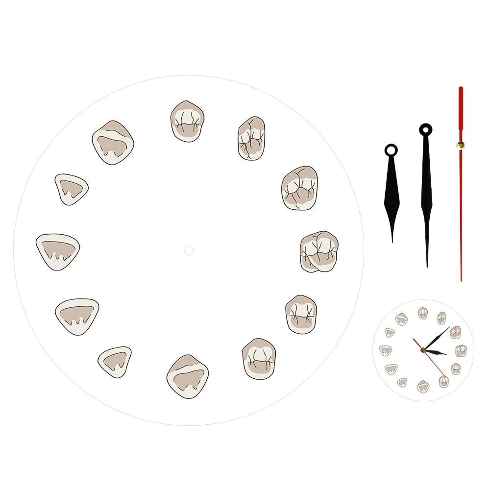12 зуб Современная клиника настенные часы гигиенист бесшумные настенные часы медицинский стоматологический офисный Декор смешная ванная комната стены Искусство подарок для дантиста