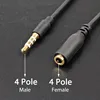 YuXi 3.5mm 4 Ploe Audio Extension Adapter Cable 3.5 male to Female Car Aux Conversion cable For Headphones Xiaomi Redmi PC ► Photo 3/6