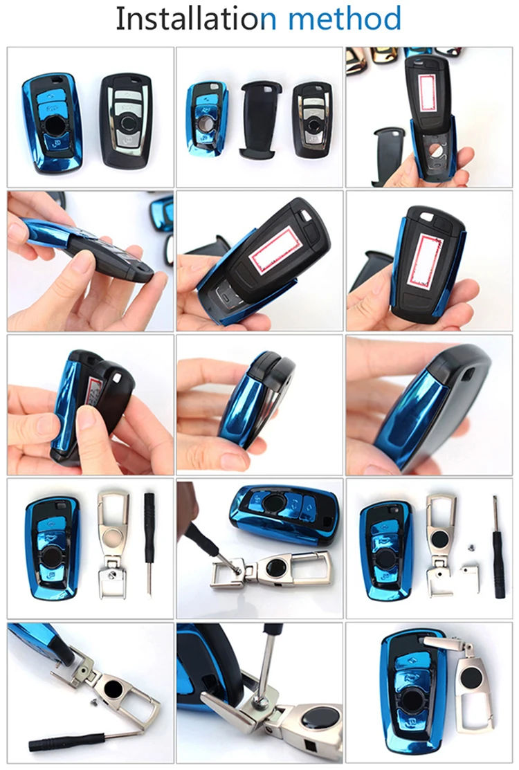 Cover chiave telecomando per BMW 2 3 5 7 serie 6GT X1 X3 X5 X6 F45 F46 G20 G30 G32 G11 G12 F48 G01 F15 F85 F16 F86 - H304c253464c84e5a9e8f7cd0eabd0739k