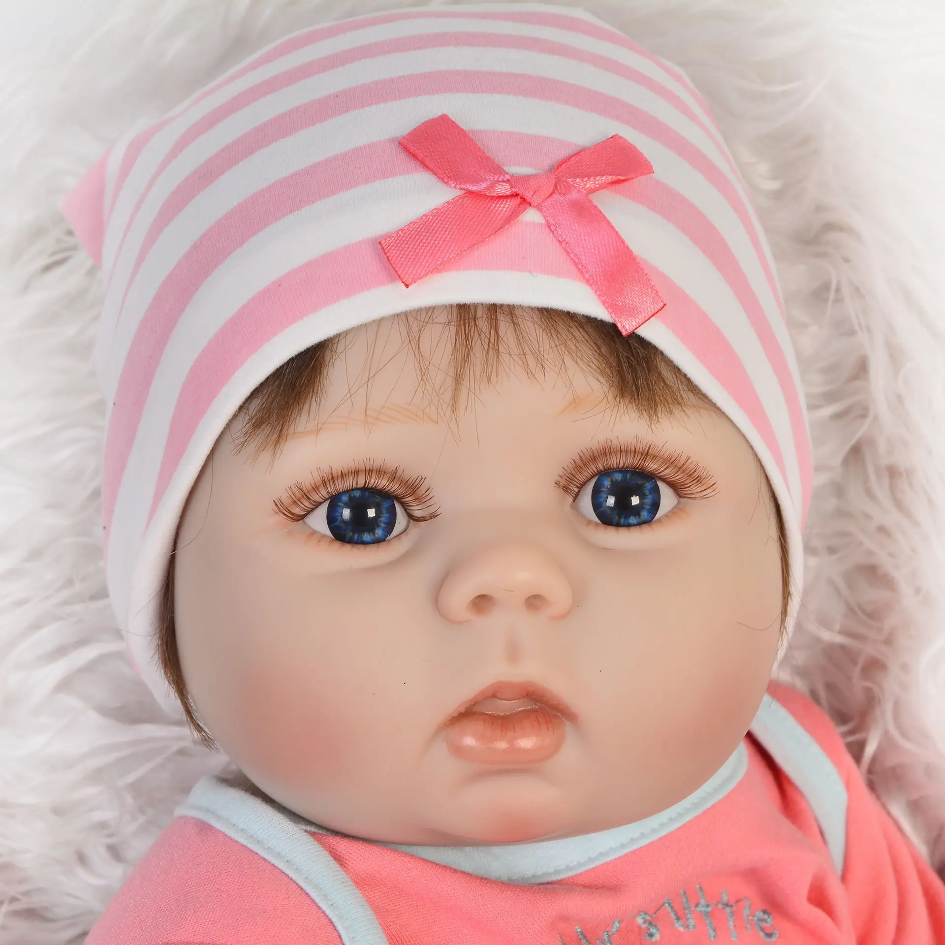  Keiumi23-Inch All Silica Gel Reborn Baby Doll Reborn Baby Cute Model Infant New Products Hot Sellin