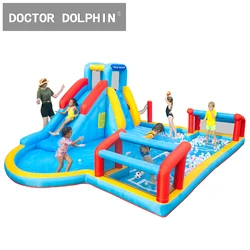 Terrain de Football gonflable, toboggans aquatiques, château gonflable, jeux de balle, maison de rebond, terrain de sport pour enfants 