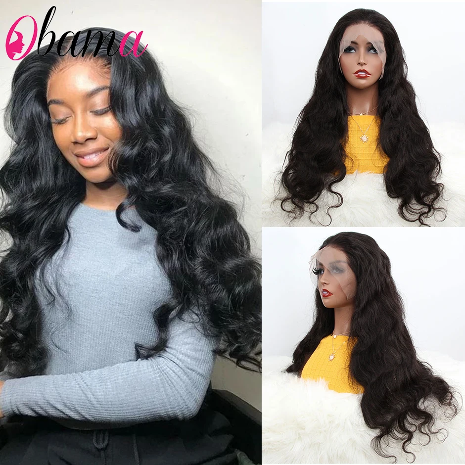 

360 lace frontal Wigs Body Wave Lace Front Wigs Remy Curly Human Hair Wig with Baby Hair Pre Plucked 150% Density Wigs OBAMA