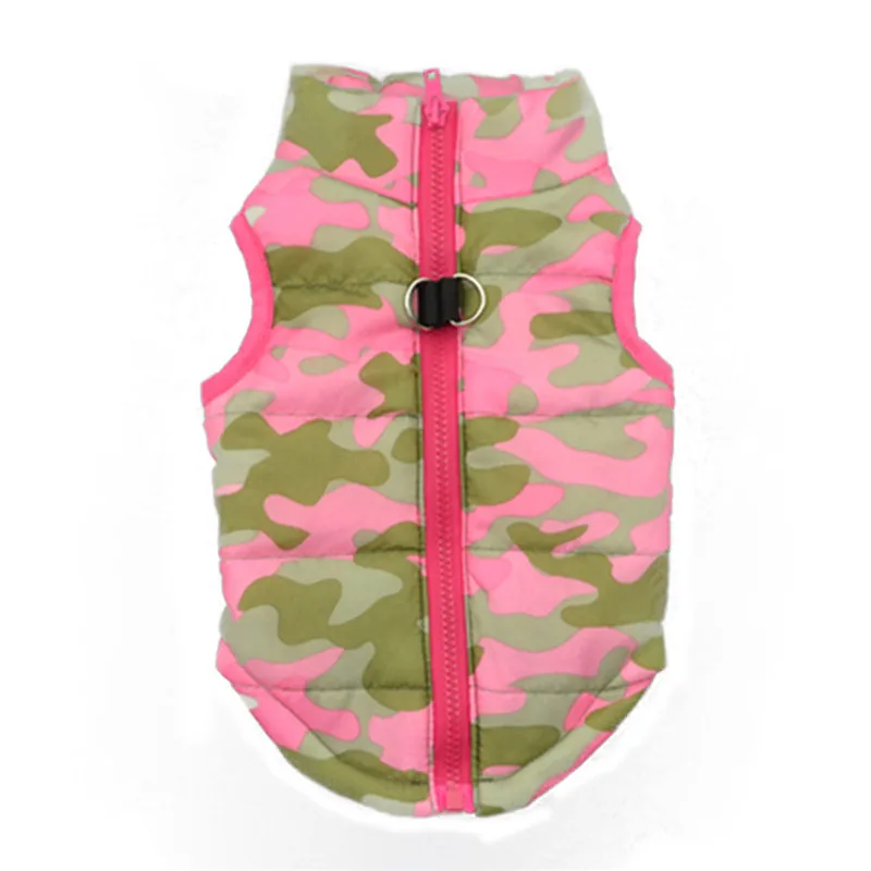 Fashion Pet Camouflage Dog Clothes Pink Polyester Puppy Winter Cloth Jacket Vest Outfit Wears Drop Shipping Sale#B30