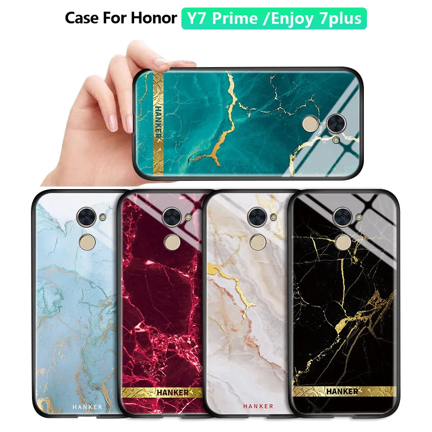 Для huawei Honor Y7 Prime/Enjoy 7 plus/Y7 2017 роскошный мраморный золотой узор в полоску глянцевый