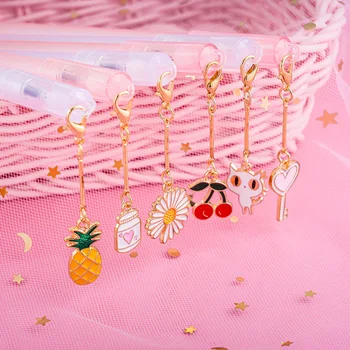 

20 pc/lot Cute animal fruit key Pendant Gel ink pen/creative cartoon student office water pen / signature pen/children gift