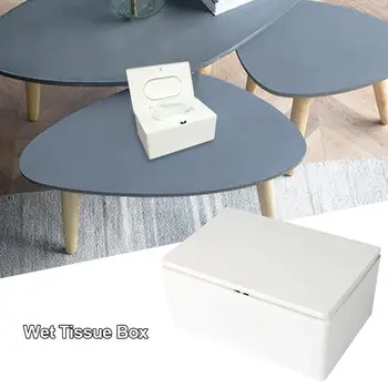 

Tissue Storage Box Desktop Sealed Wet Tissue Storage Box Household Dust-proof Wet Tissue Holder With Lid Organizer