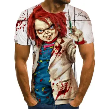 

2020 Men's Horror T-shirt Fashion Summer New Products Men's Short Sleeve T-shirt Casual 3D Zombie Print Men's Rock T-shirt