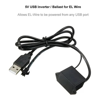 

Power Driver for EL wire inverter Light Strip 5V USB plug 1-5M EL Wire Cable Neon Glow Inverter/Ballast Festival Decoration