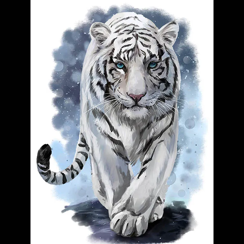 

YI BRIGHT Paint With Diamonds White Tiger 5d Diamond Painting Full Square Diamond Embroidery Cross Stitch Rhinestone Picture