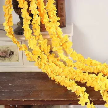 

10 Pcs Rattan Strip Wisteria Artificial Flower Vine For Wedding DIY Craft Home Party Kids Room Decoration J2Y