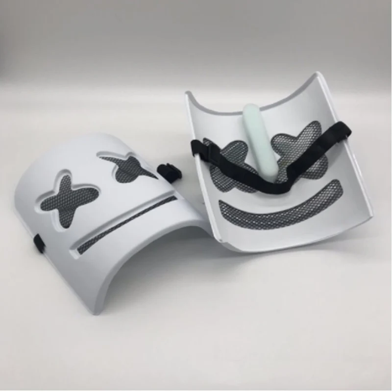 Only Mask Marshmallow шлем DJ Marshmallow маска реквизит для концерта бас-музыка фанаты реквизит для баров реквизит с светодиодный светильник маска диджея marshmallow костюм - Цвет: Only Mask