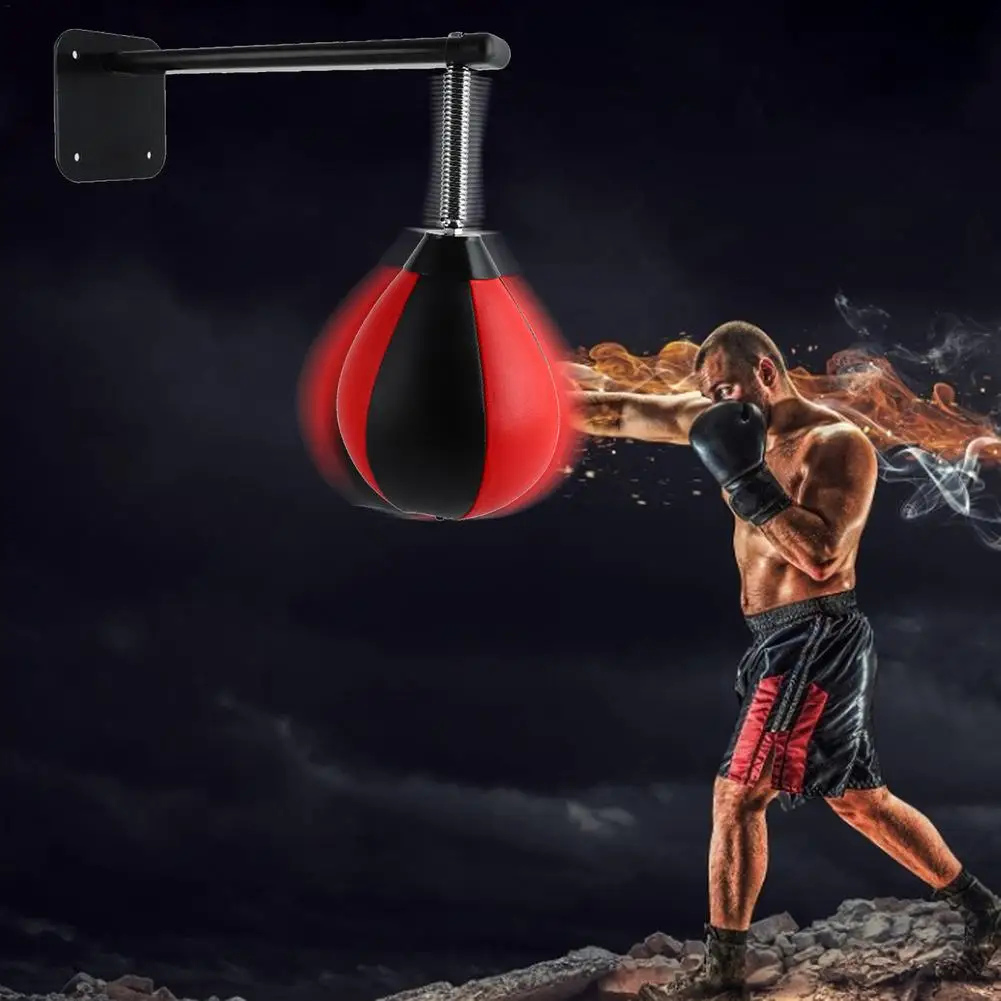 Palla Da Boxe Pu Punzonatura Speed Ball Iated Pear Boxing Bag Wall Hanging Boxing Speed Ball Per Attrezzature Per L'Allenamento Sportivo Fitness