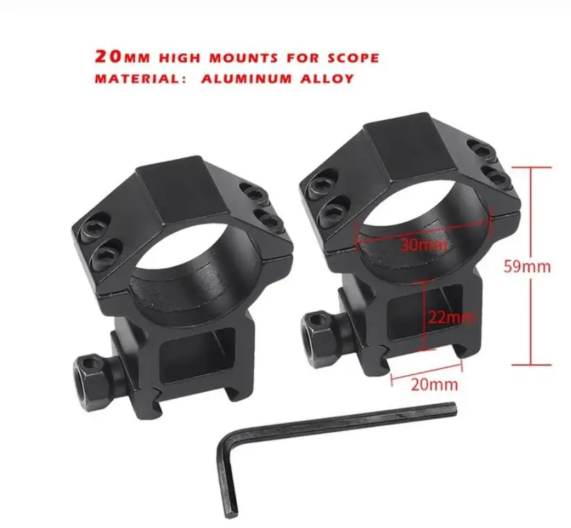 20mm high mounts T-Eagle ER4-16X44SFFLE Тактический FFP винтовки Прицел Снайперская охотничья Оптика прицел охотничий прицел стрельба на открытом воздухе - Цвет: 20mm high mounts