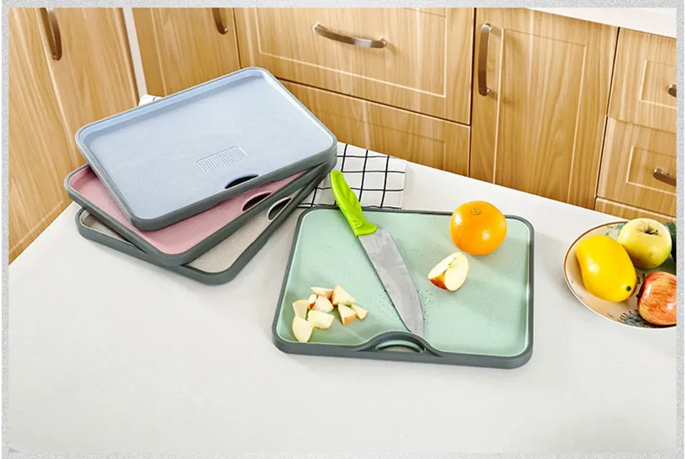 Wheat Straw Plastic Cutting Board Vegetable Meat Tools Kitchen Accessories Chopping Board Non-slip Frosted Kitchen Cutting Board