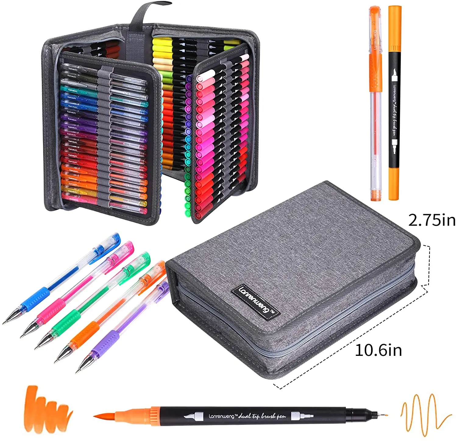 Shuttle Art Dual Tip Brush Pens Art Markers, 30 Colors Dual Tip Calligraphy Pens Fine and Brush Dual Tip Markers Set Perfect for Kids Adult Artist