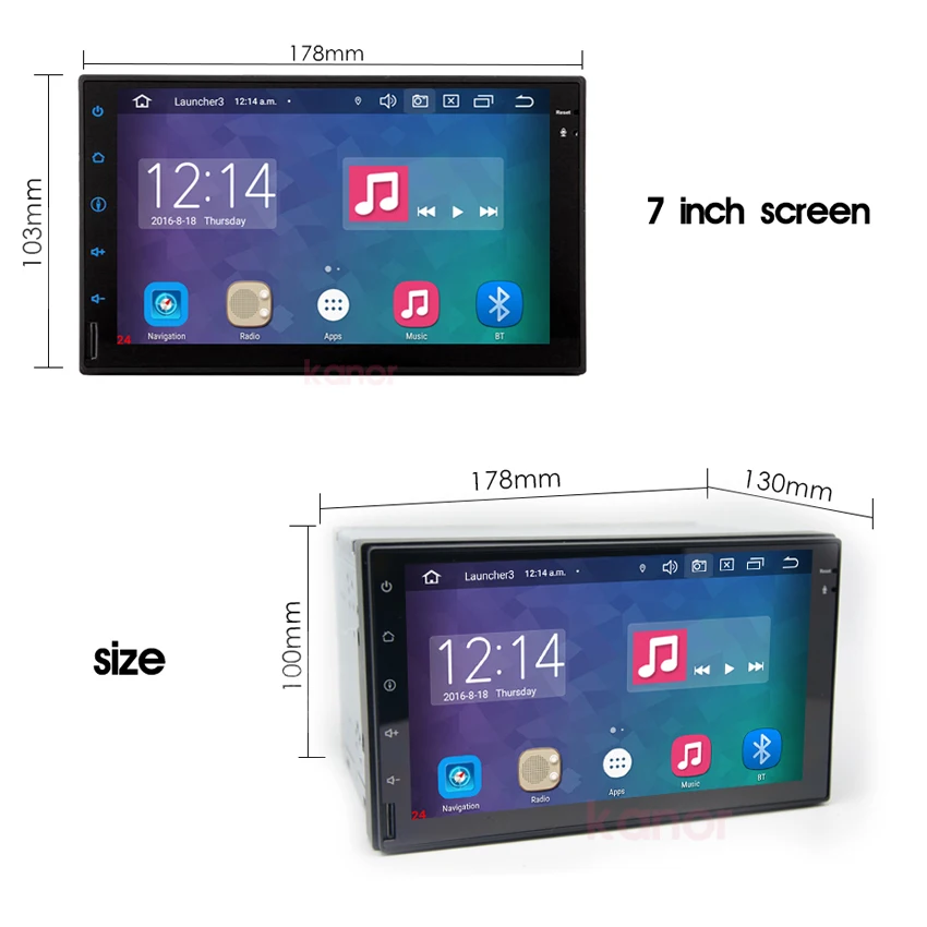 Octa Core RAM 4G ROM 64G 2 Din Android 10.0 Universal Car Audio Stereo Radio With GPS WiFi GPS Navigation Video Head Unit