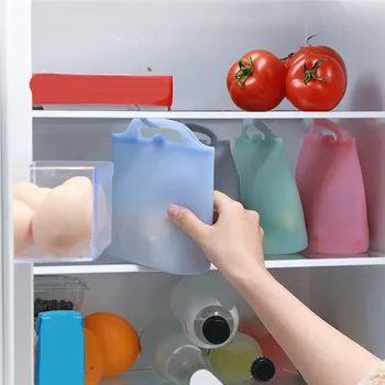 

Recyclable Sealed Frozen Special Silicone Food Bag Household Kitchen Refrigerator Vegetable And Fruit Storage Bag