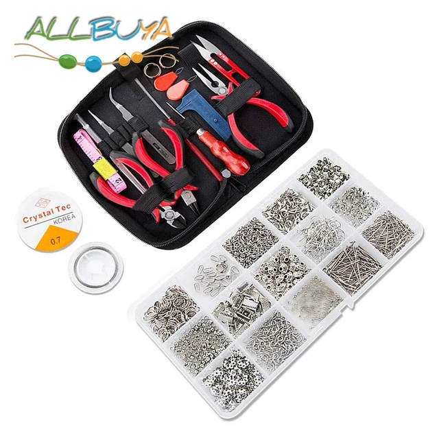 Jewelry Making Supplies Kit with Jewelry Wires and Jewelry Findings Starter Kit  Jewelry Beading Making and Repair Tools Kit - AliExpress