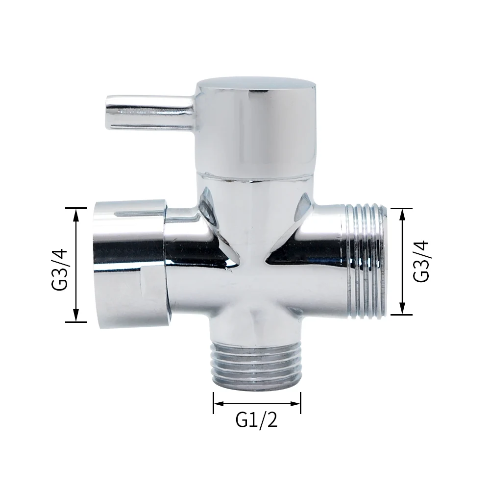 Brass Bidet Shower Head Diverter Valve Faucet Tap T-Adapter Splitter A9W9 
