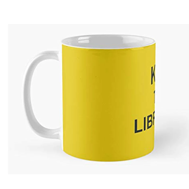 Kiss The Librarian Классическая желтая кружка чашка кофе чай любителей Баффи вампир убийца подарок