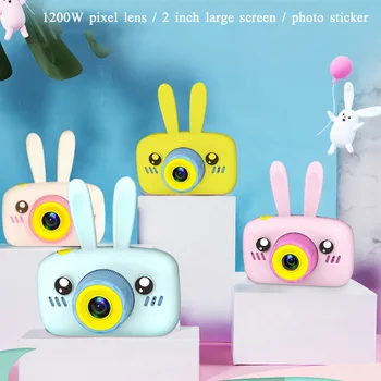 

Children Mini kids Camera toy Full HD 1080P Portable Rabbit Digital Video Photo Camera 2 Inch Screen For Game boys girls gift